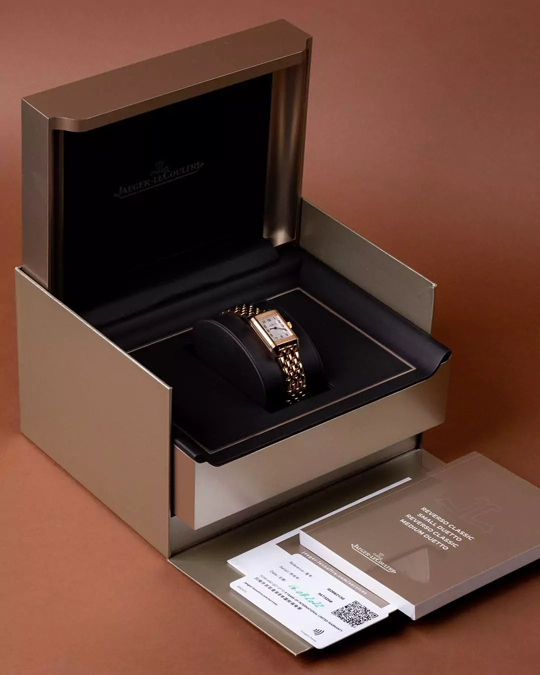 3673268 Originalbox Roségold Reverso Classic Small Duetto Q2662130 Originalpapiere